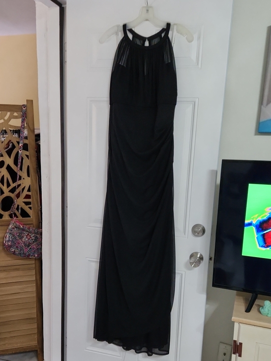 David's Bridal Dresses & Skirts - David's Bridal Black Halter Neck Beaded Gown